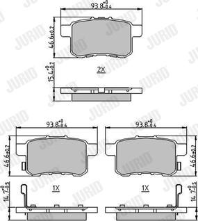 Jurid 572626J - Kit pastiglie freno, Freno a disco autozon.pro