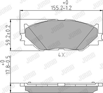 Jurid 572620J - Kit pastiglie freno, Freno a disco autozon.pro