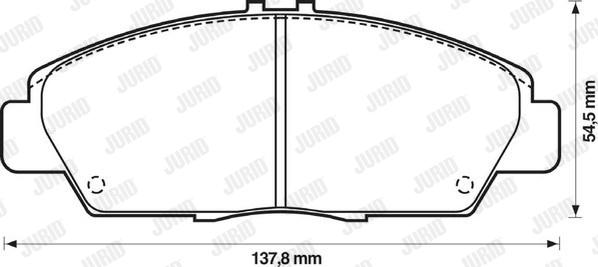 Jurid 572350J - Kit pastiglie freno, Freno a disco autozon.pro