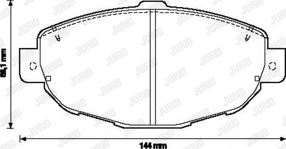 Jurid 572364J - Kit pastiglie freno, Freno a disco autozon.pro