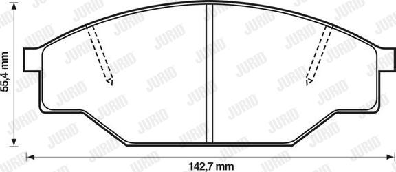 Jurid 572363J - Kit pastiglie freno, Freno a disco autozon.pro