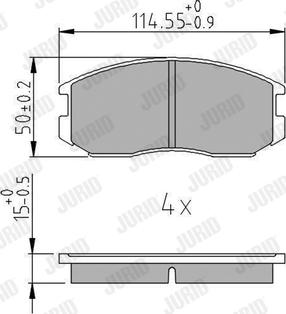 Jurid 572375J - Kit pastiglie freno, Freno a disco autozon.pro