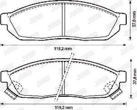 Jurid 572251J - Kit pastiglie freno, Freno a disco autozon.pro