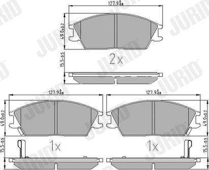 Jurid 572268J - Kit pastiglie freno, Freno a disco autozon.pro