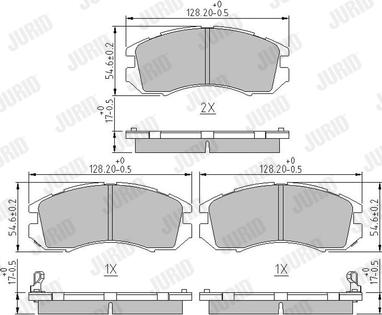 Jurid 572275J - Kit pastiglie freno, Freno a disco autozon.pro