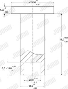 Jurid 8102080005 - Rivetto, Materiale d'attrito freno a tamburo autozon.pro