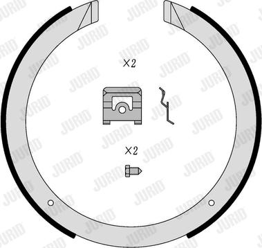 Jurid 362592J - Kit ganasce, Freno stazionamento autozon.pro