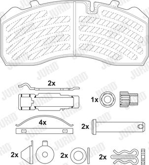 Jurid 2909305390 - Kit pastiglie freno, Freno a disco autozon.pro