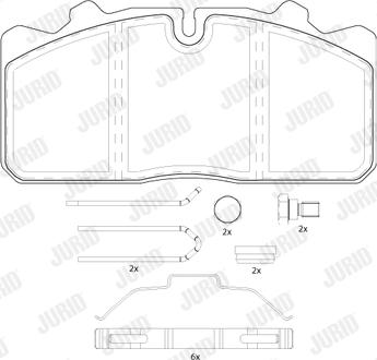 Jurid 2908809560 - Kit pastiglie freno, Freno a disco autozon.pro