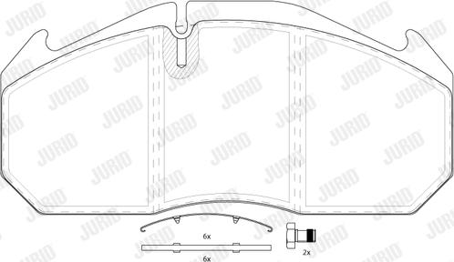 Jurid 2903005390 - Kit pastiglie freno, Freno a disco autozon.pro