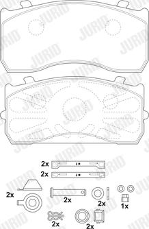 Jurid 2914809560 - Kit pastiglie freno, Freno a disco autozon.pro