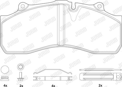 Jurid 2914305390 - Kit pastiglie freno, Freno a disco autozon.pro