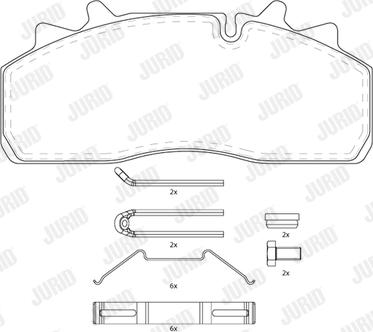 Jurid 2915905390 - Kit pastiglie freno, Freno a disco autozon.pro