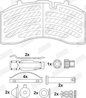 Jurid 2915805390 - Kit pastiglie freno, Freno a disco autozon.pro