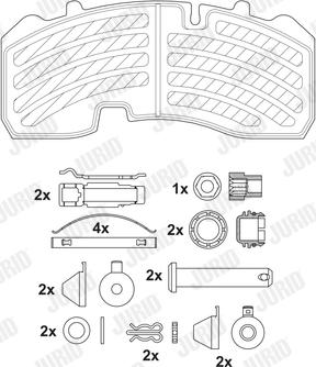 Jurid 2916505390 - Kit pastiglie freno, Freno a disco autozon.pro