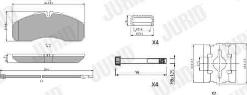 Jurid 2916009560 - Kit pastiglie freno, Freno a disco autozon.pro