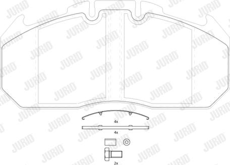 Jurid 2913109560 - Kit pastiglie freno, Freno a disco autozon.pro