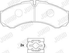 Jurid 2912104530 - Kit pastiglie freno, Freno a disco autozon.pro