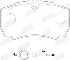 Jurid 2912309560 - Kit pastiglie freno, Freno a disco autozon.pro