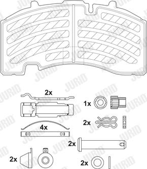 Jurid 2917105390 - Kit pastiglie freno, Freno a disco autozon.pro