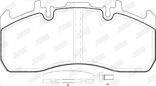 Jurid 2917309560 - Kit pastiglie freno, Freno a disco autozon.pro