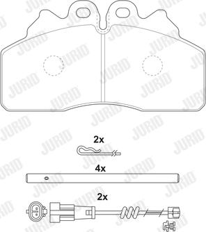 Jurid 2925609560 - Kit pastiglie freno, Freno a disco autozon.pro