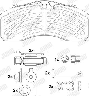 Jurid 2925305390 - Kit pastiglie freno, Freno a disco autozon.pro