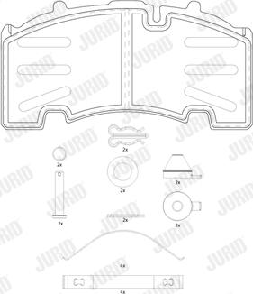 Jurid 2926405390 - Kit pastiglie freno, Freno a disco autozon.pro