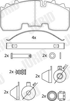 Jurid 2926505390 - Kit pastiglie freno, Freno a disco autozon.pro