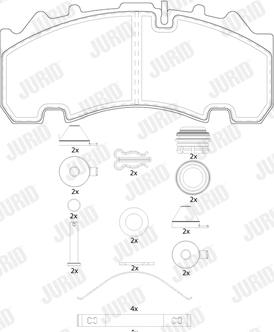 Jurid 2926305390 - Kit pastiglie freno, Freno a disco autozon.pro