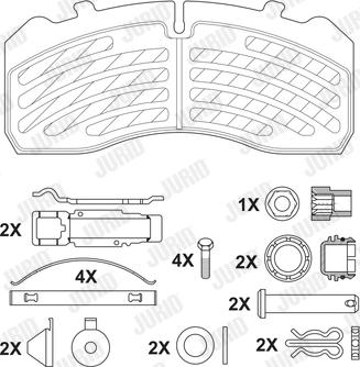 Jurid 2921305390 - Kit pastiglie freno, Freno a disco autozon.pro