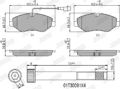 Jurid 2922909561 - Kit pastiglie freno, Freno a disco autozon.pro