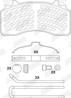 Jurid 2922305390 - Kit pastiglie freno, Freno a disco autozon.pro