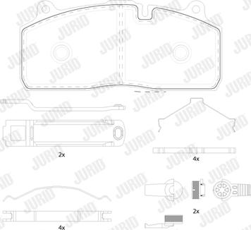 Jurid 2927404420 - Kit pastiglie freno, Freno a disco autozon.pro