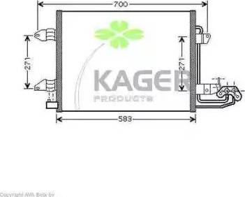 Kager 945407 - Condensatore, Climatizzatore autozon.pro