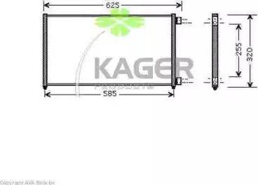 Kager 945155 - Condensatore, Climatizzatore autozon.pro