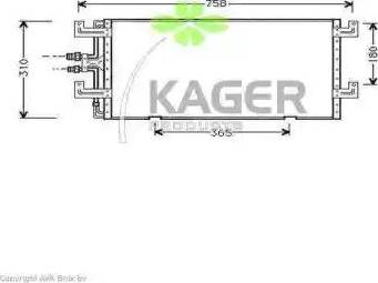 Kager 945394 - Condensatore, Climatizzatore autozon.pro