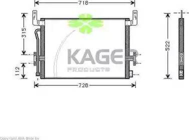 Kager 945307 - Condensatore, Climatizzatore autozon.pro