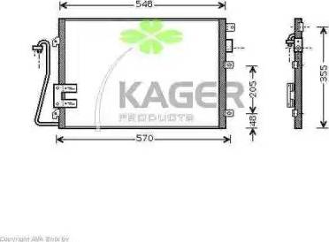 Kager 945323 - Condensatore, Climatizzatore autozon.pro