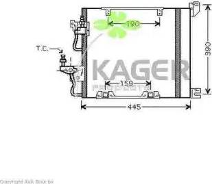 Kager 945274 - Condensatore, Climatizzatore autozon.pro