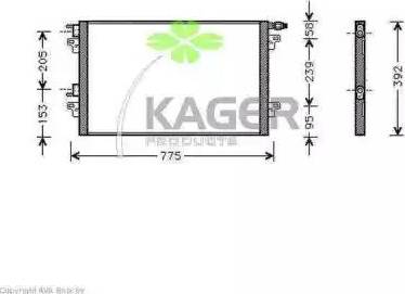 Kager 946066 - Condensatore, Climatizzatore autozon.pro