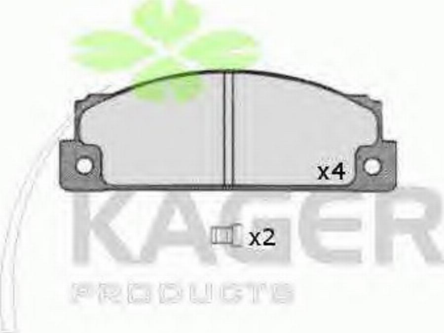 Kager 35-0448 - Kit pastiglie freno, Freno a disco autozon.pro