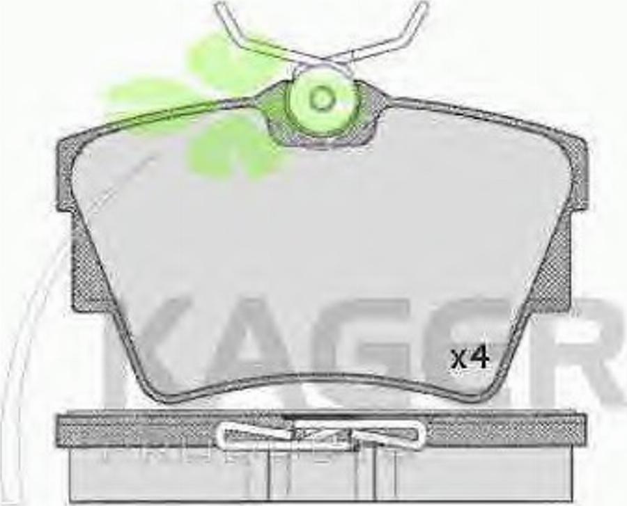 Kager 35-0464 - Kit pastiglie freno, Freno a disco autozon.pro