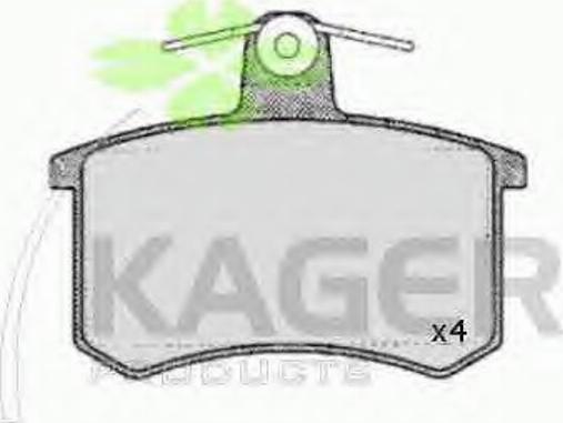 Kager 35-0413 - Kit pastiglie freno, Freno a disco autozon.pro