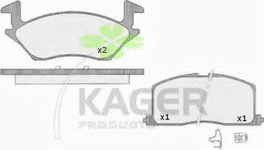 Kager 350598 - Kit pastiglie freno, Freno a disco autozon.pro