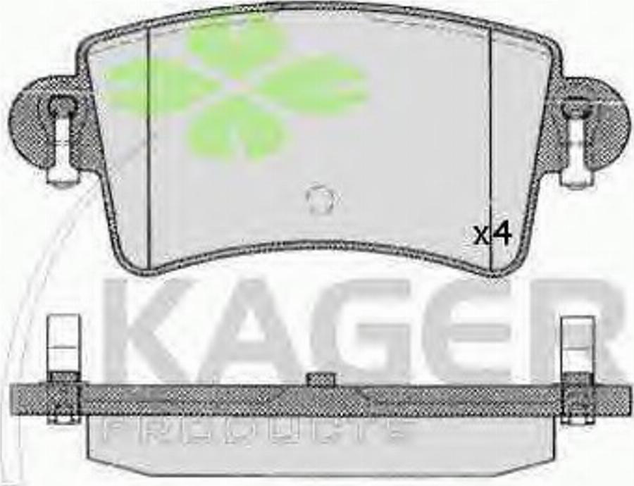 Kager 35-0549 - Kit pastiglie freno, Freno a disco autozon.pro