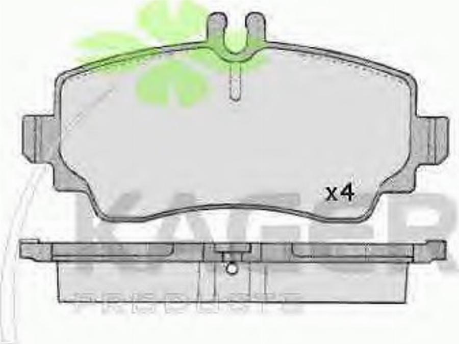 Kager 35-0506 - Kit pastiglie freno, Freno a disco autozon.pro