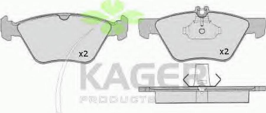 Kager 35-0507 - Kit pastiglie freno, Freno a disco autozon.pro