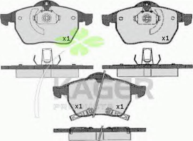 Kager 350529 - Kit pastiglie freno, Freno a disco autozon.pro