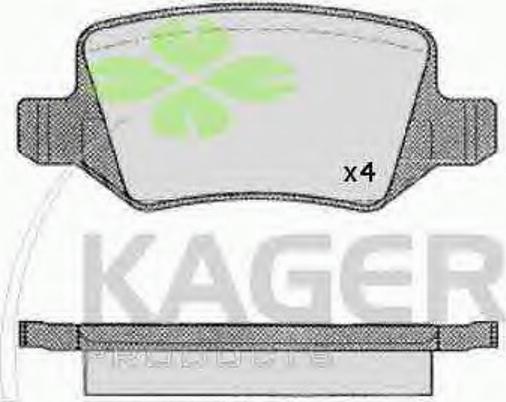 Kager 350526 - Kit pastiglie freno, Freno a disco autozon.pro